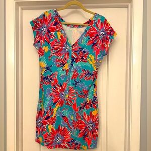 Lilly pulitzer Anastasia, aqua Trippin and Sippin Dress, Medium